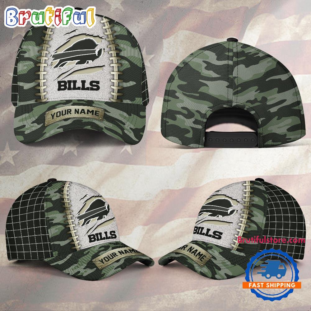 NFL Buffalo Bills Camo Hunting Custom Name Classic Cap