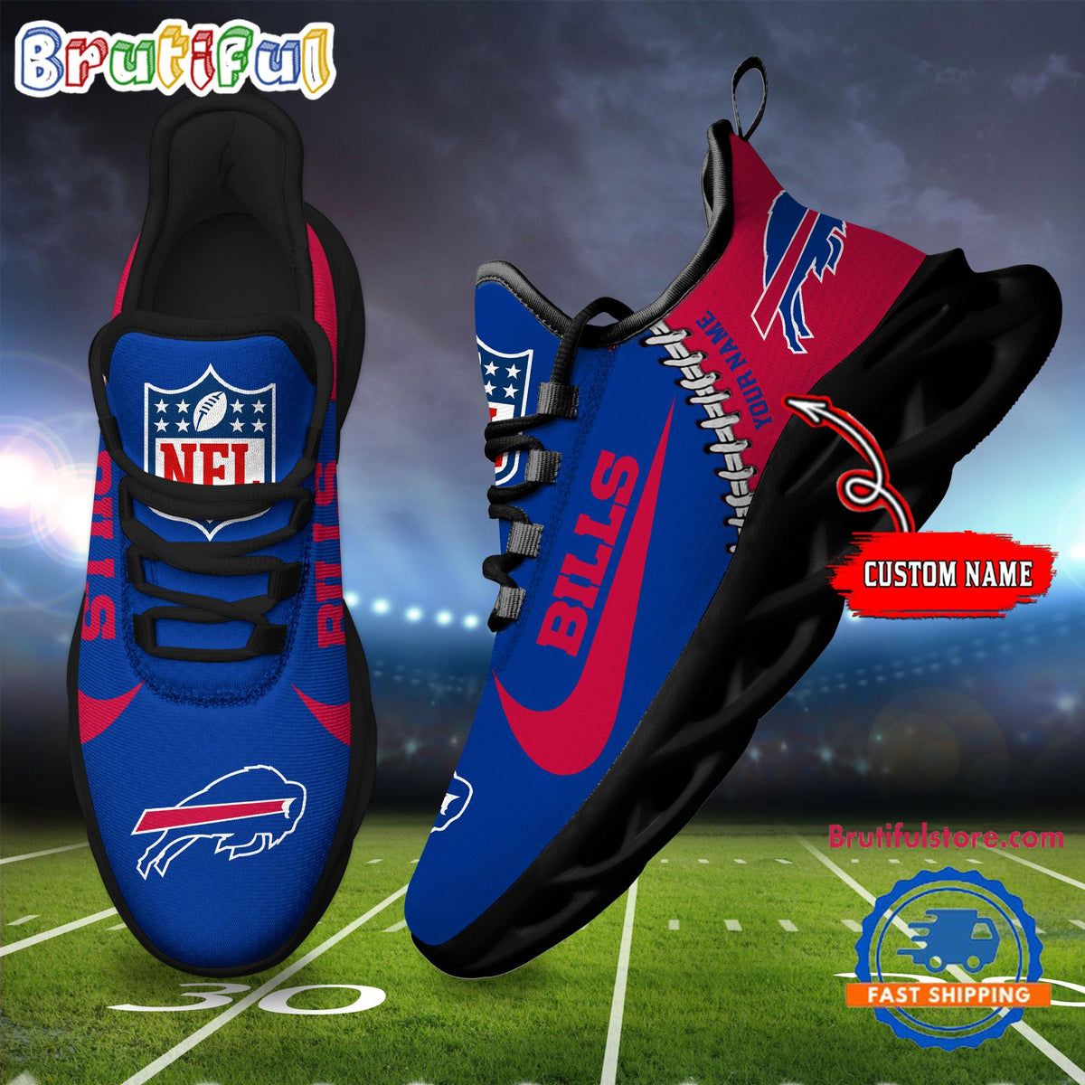 NFL Buffalo Bills Football New Season Sneaker Max Soul Shoes