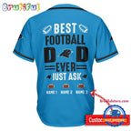 NFL Carolina Panthers Best Dad Ever Baseball Jersey