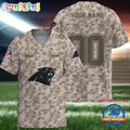 NFL Carolina Panthers Camo Veterans Personalized Football Jersey