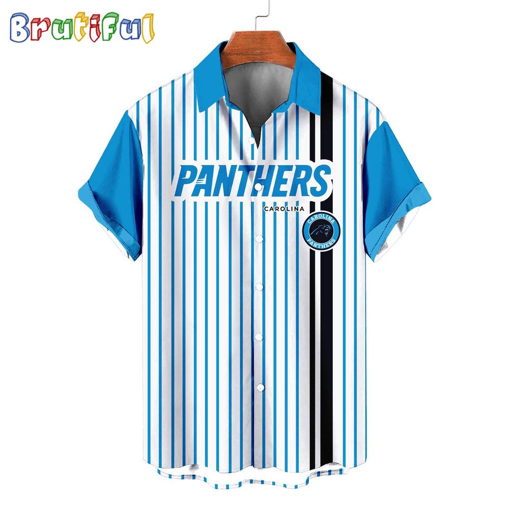 NFL Carolina Panthers Classic Retro Mascot Line Summer Beach Hawaiian Shirt