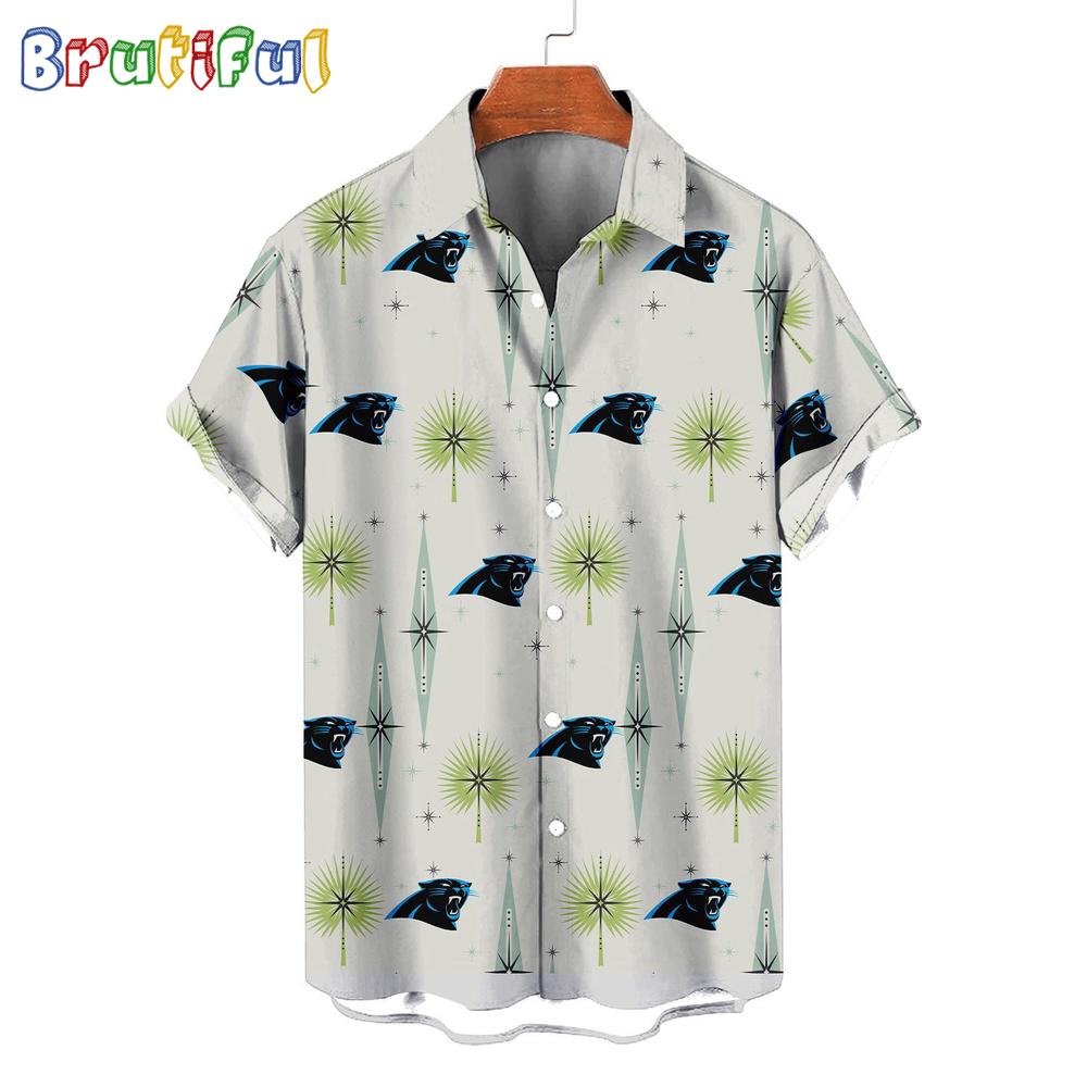 NFL Carolina Panthers Football Team Logo Funny Aloha Hawaiian Shirt