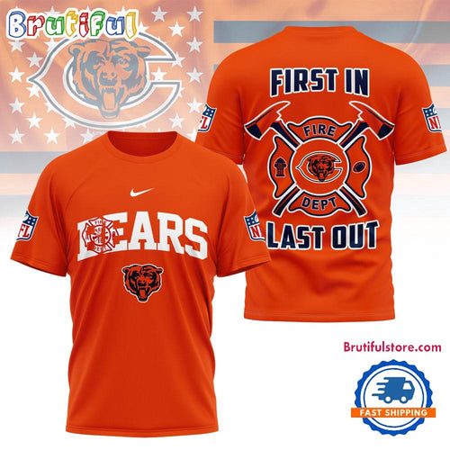 NFL Chicago Bears 2025 Fire Dept Unisex 3D Shirt