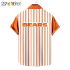 NFL Chicago Bears Classic Retro Mascot Line Summer Beach Hawaiian Shirt