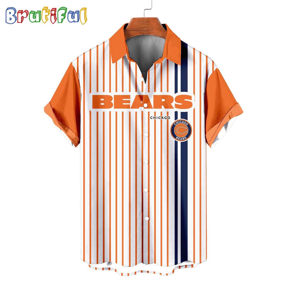 NFL Chicago Bears Classic Retro Mascot Line Summer Beach Hawaiian Shirt