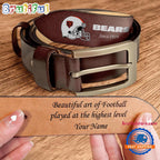 NFL Chicago Bears Football Team Logo Helmets Custom Men’s Leather Belt