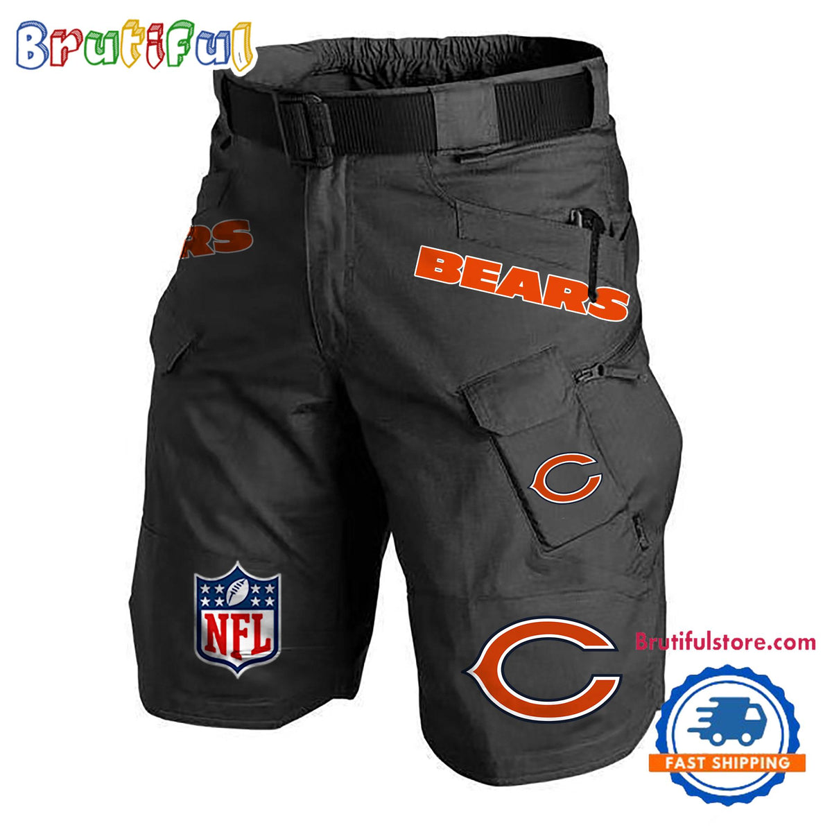 NFL Chicago Bears Football Team Military Tactical Shorts