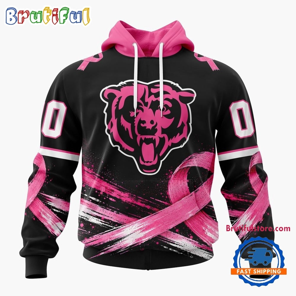 NFL Chicago Bears Personalized Pink Fights Breast Cancer 2026 Design Hoodie, TShirt, Sweatshirt
