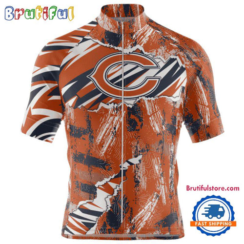 NFL Chicago Bears Special Mixed Stripes Cycling Jersey