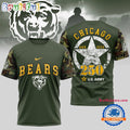 NFL Chicago Bears US Army 250th Birthday Celebration 3D Shirt