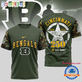 NFL Cincinnati Bengal US Army 250th Birthday Celebration 3D Shirt