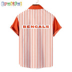 NFL Cincinnati Bengals Classic Retro Mascot Line Summer Beach Hawaiian Shirt