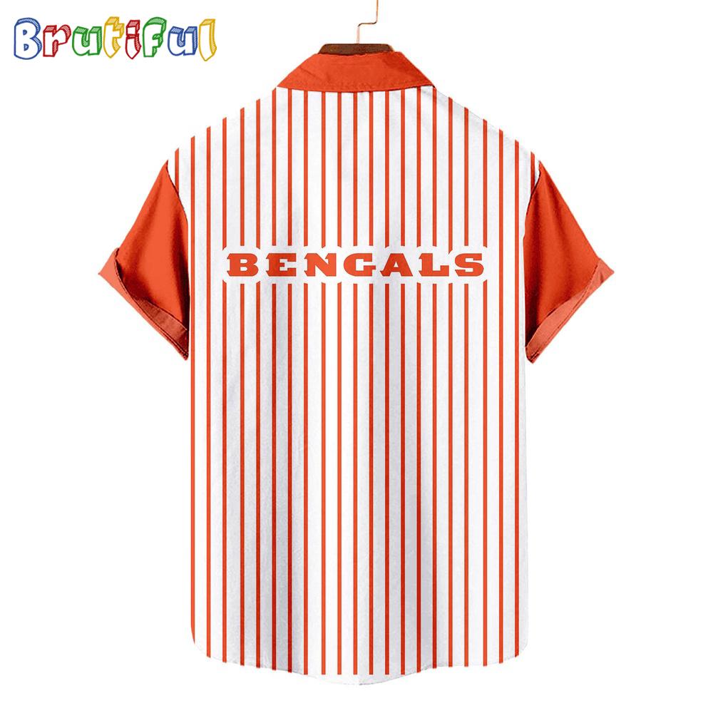 NFL Cincinnati Bengals Classic Retro Mascot Line Summer Beach Hawaiian Shirt