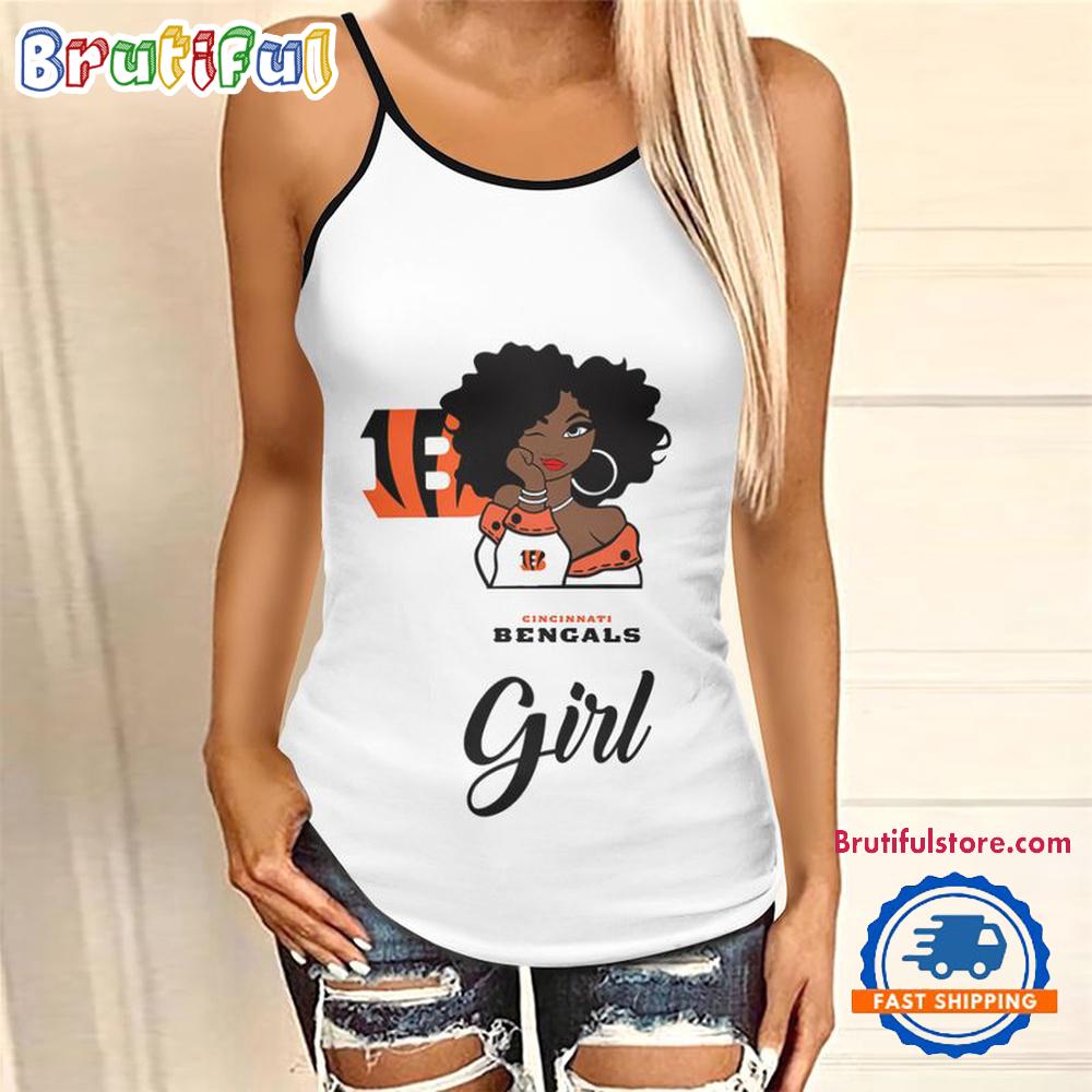 NFL Cincinnati Bengals Football Summer Women’s Criss Cross Tank Top