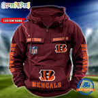 NFL Cincinnati Bengals Football Team Custom Name Cargo Hoodie