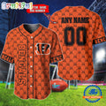 NFL Cincinnati Bengals Logo Team Hologram Pattern Design Baseball Jersey