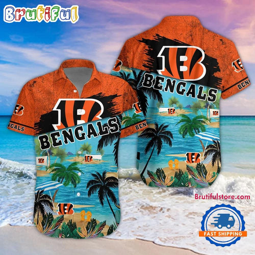 NFL Cincinnati Bengals Palm Tree Summer Beach Aloha Hawaiian Shirt