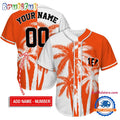 NFL Cincinnati Bengals Palm Trees Pattern Summer Personalized Baseball Jersey