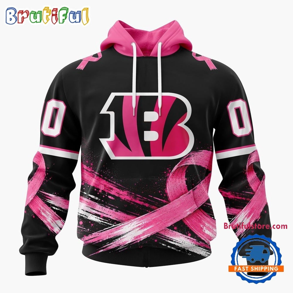 NFL Cincinnati Bengals Personalized Pink Fights Breast Cancer 2026 Design Hoodie, TShirt, Sweatshirt
