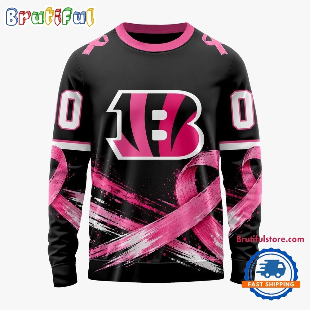 NFL Cincinnati Bengals Personalized Pink Fights Breast Cancer 2026 Design Hoodie, TShirt, Sweatshirt