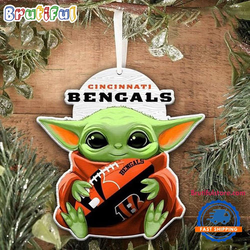 NFL Cincinnati Bengals Special Baby Yoda Star Wars Movies Christmas Ornament, Football Christmas Tree Ornament