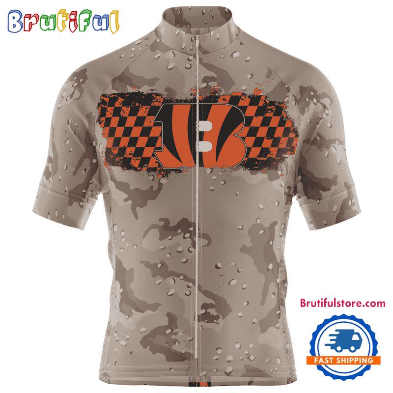 NFL Cincinnati Bengals Special Desert Camo Cycling Jersey
