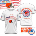 NFL Cleveland Brown Football Team Independence Day New Design 3D Shirt