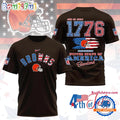 NFL Cleveland Browns 4th of July Happy Independence Day 1776 3D Shirt