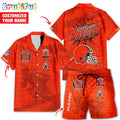 NFL Cleveland Browns Combo Hawaiian Shirt And Shorts, Football Summer Beach Hawaiian Sets
