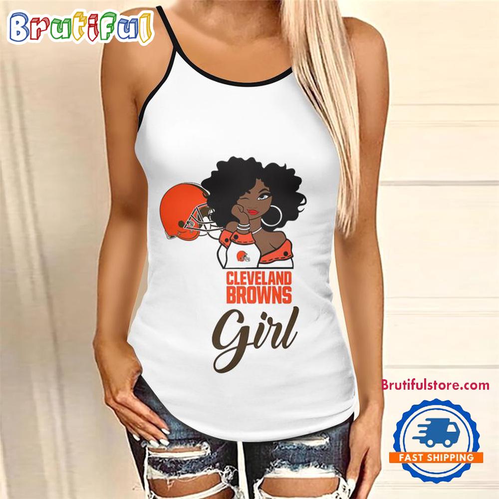 NFL Cleveland Browns Football Summer Women’s Criss Cross Tank Top