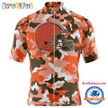 NFL Cleveland Browns Football Team Colorful Camo Cycling Jersey