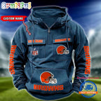NFL Cleveland Browns Football Team Custom Name Cargo Hoodie