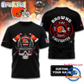 NFL Cleveland Browns Football Team Fire Fighter Unisex 3D Shirt