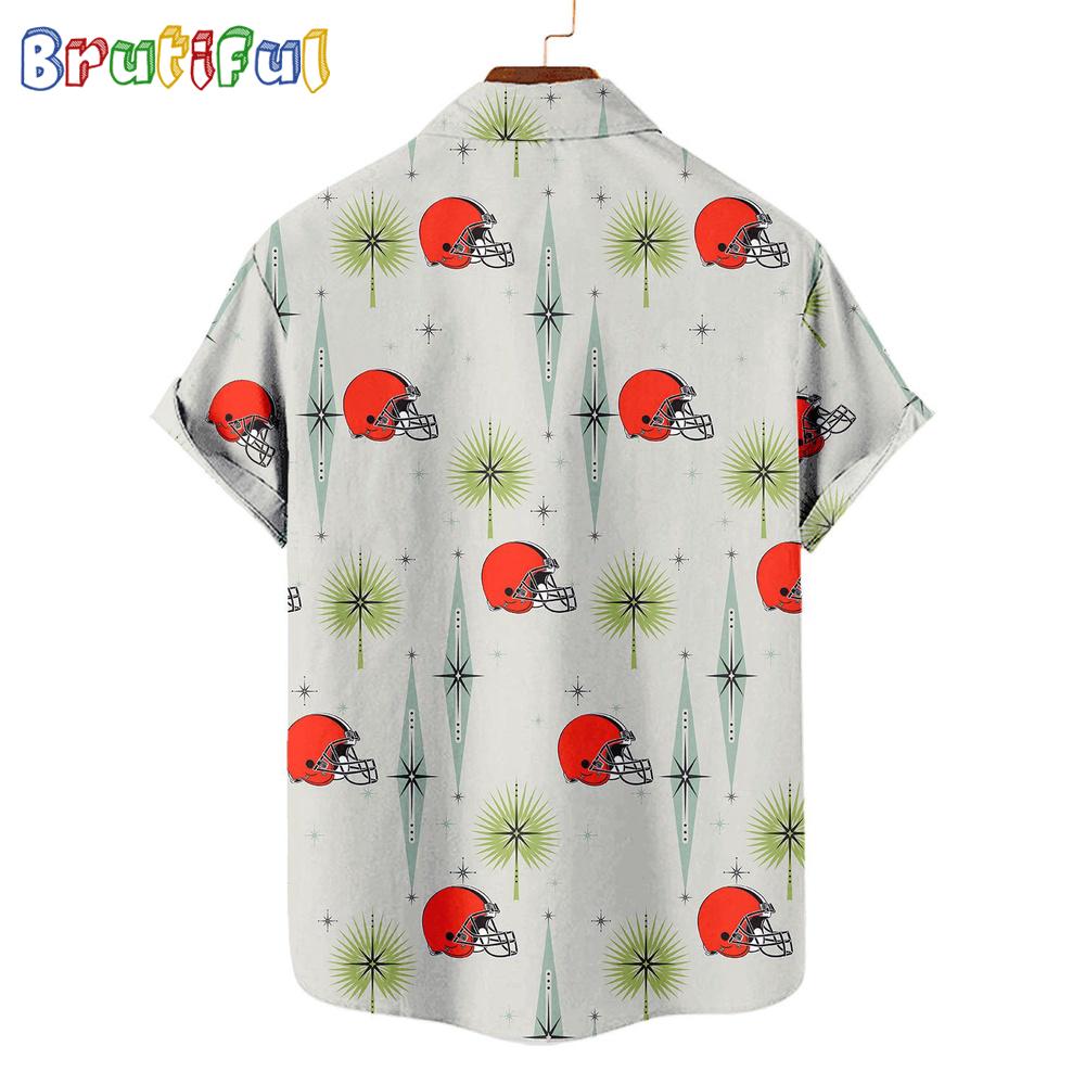 NFL Cleveland Browns Football Team Logo Funny Aloha Hawaiian Shirt