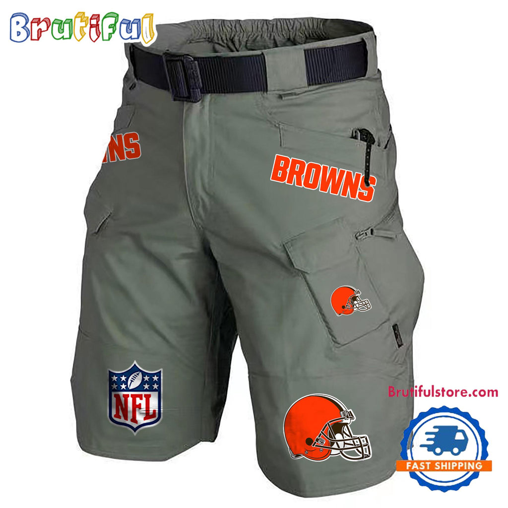 NFL Cleveland Browns Football Team Military Tactical Shorts