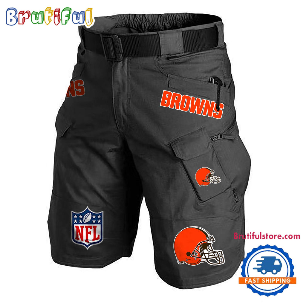 NFL Cleveland Browns Football Team Military Tactical Shorts