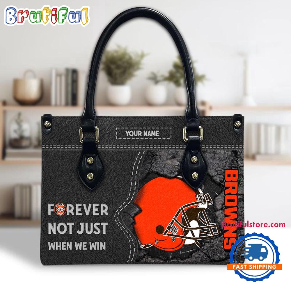 NFL Cleveland Browns Forever Not Just When We Win Women’s Leather Hand Bag