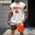 NFL Cleveland Browns Logo Team Design T Shirt And Shorts Set