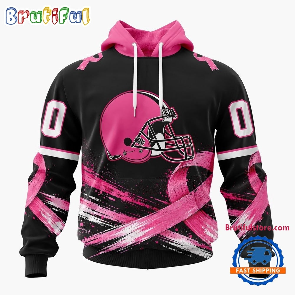 NFL Cleveland Browns Personalized Pink Fights Breast Cancer 2026 Design Hoodie, TShirt, Sweatshirt