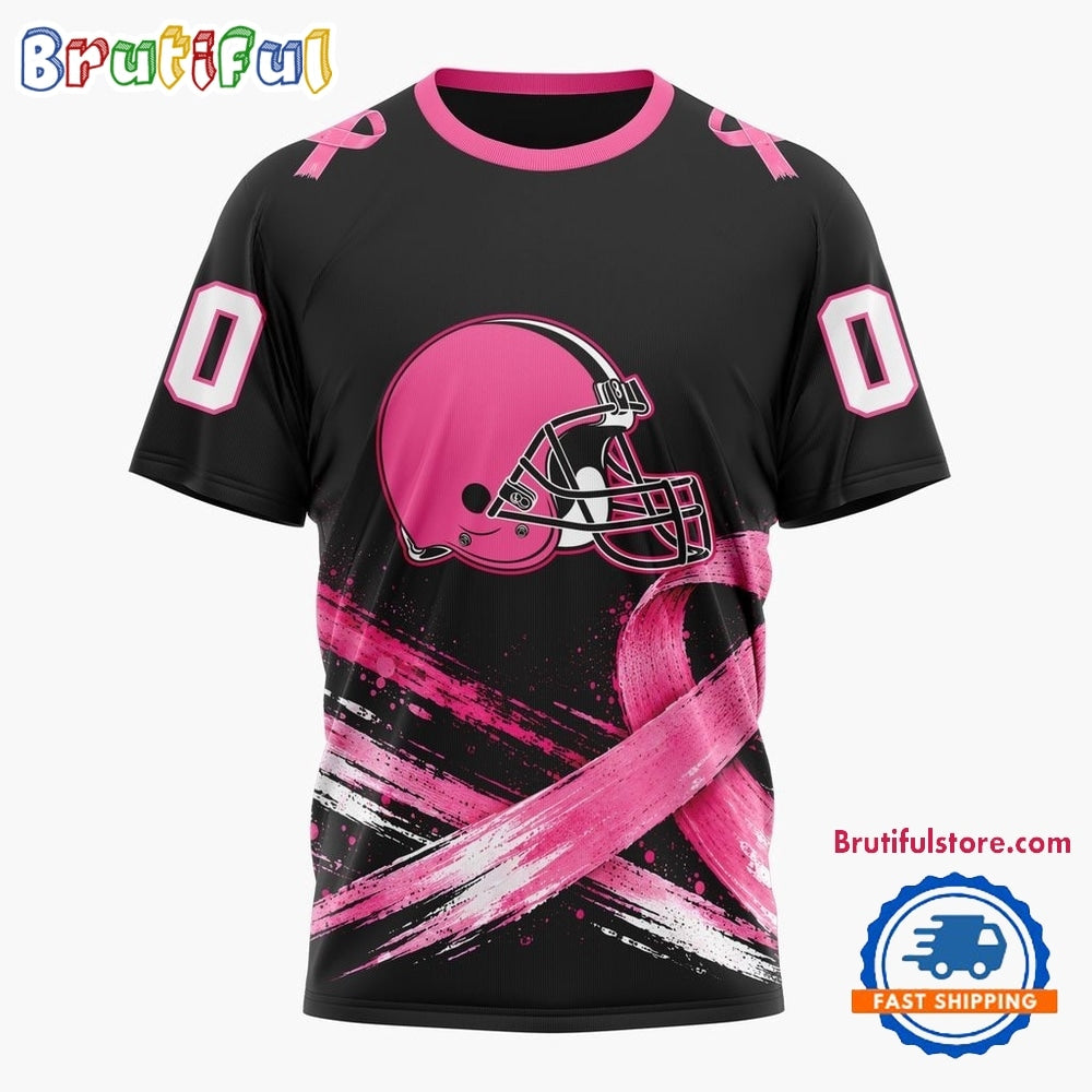 NFL Cleveland Browns Personalized Pink Fights Breast Cancer 2026 Design Hoodie, TShirt, Sweatshirt