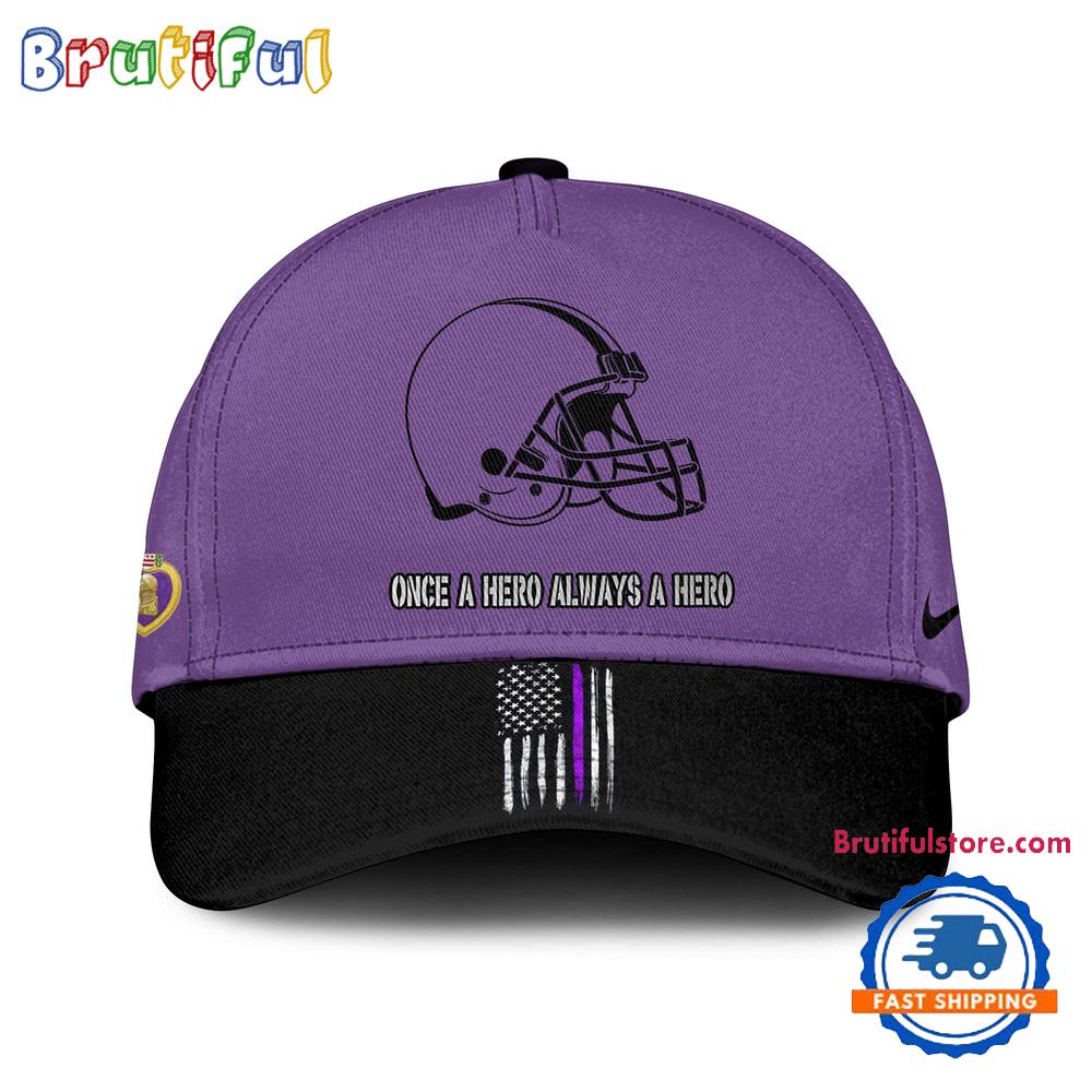 NFL Cleveland Browns Purple Heart Day Limited Edition Baseball Cap