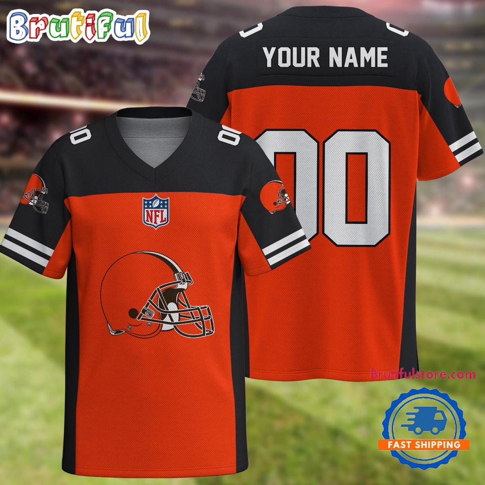 NFL Cleveland Browns Team New Season Personalized Football Jersey