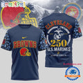 NFL Cleveland Browns US Marines 250 Years Est.1775 Unisex 3D T Shirt