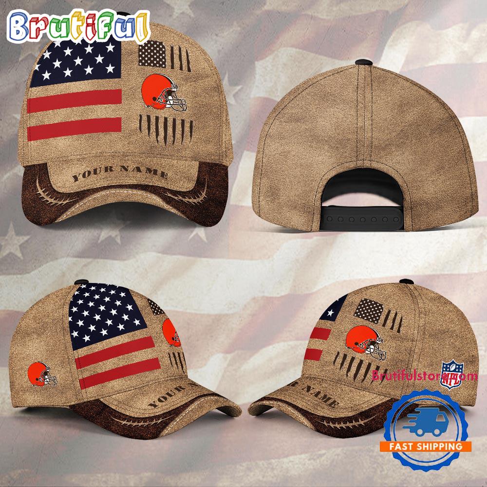 NFL Cleveland Browns x American Flag Custom Baseball Cap