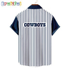 NFL Dallas Cowboys Classic Retro Mascot Line Summer Beach Hawaiian Shirt