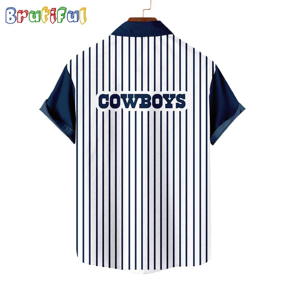 NFL Dallas Cowboys Classic Retro Mascot Line Summer Beach Hawaiian Shirt