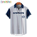 NFL Dallas Cowboys Classic Retro Mascot Line Summer Beach Hawaiian Shirt