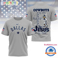 NFL Dallas Cowboys Football And Jesus 3D Shirt