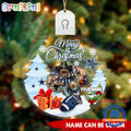 NFL Dallas Cowboys Football Mascot Merry Christmas Led Acrylic Ornament