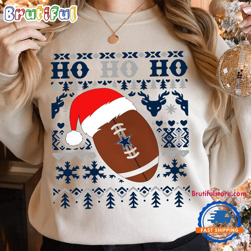 NFL Dallas Cowboys Football Santa Claus Hohoho Christmas Pattern Sweatshirt